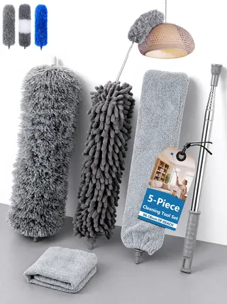 All five pieces of the cleaning set