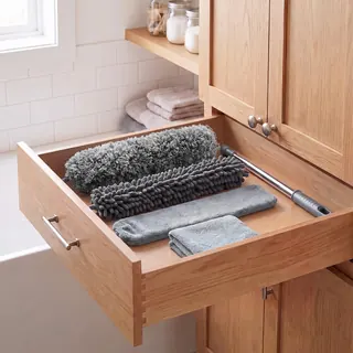 The set folded away in a kitchen drawer